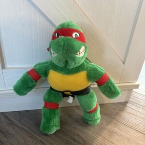 Vintage 1989 Teenage Mutant Ninja Turtles Raphael Plush Stuffed Toy Playmates
